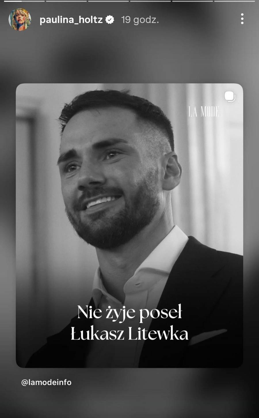 Gwiazdy żegnają Łukasza Litewkę, fot. Instagram