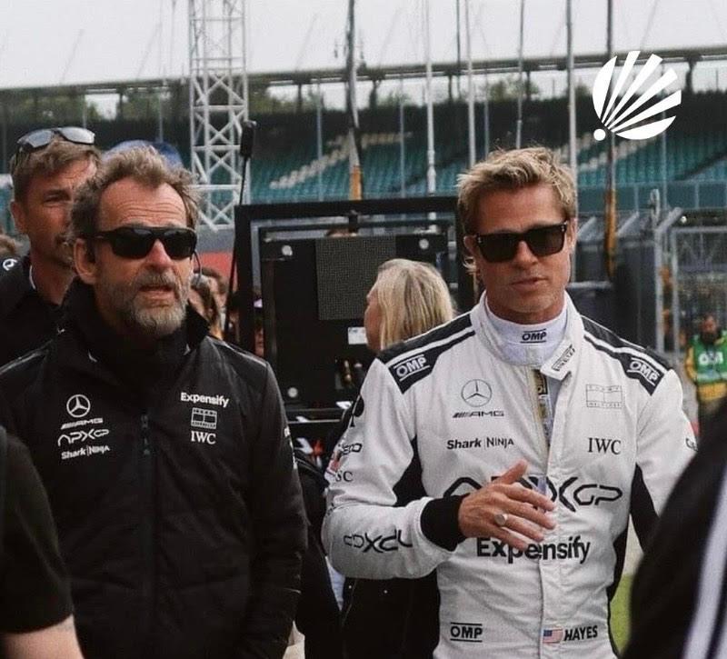 Łukasz Bielan z Bradem Pittem