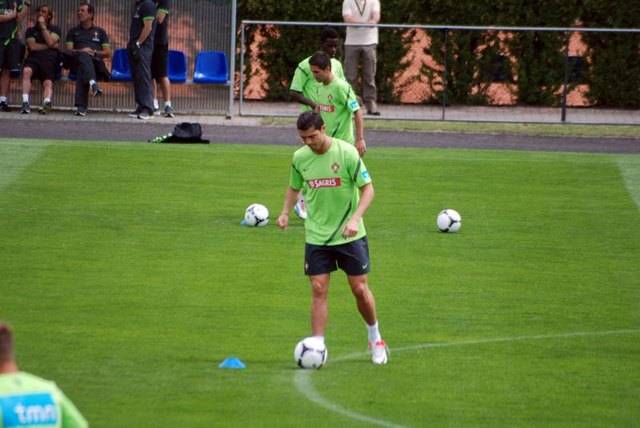 Cristiano Ronaldo podczas treningu