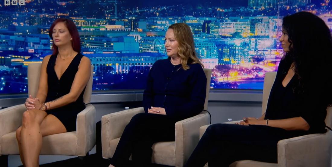 Ofiary Epsteina w telewizji, fot. BBC