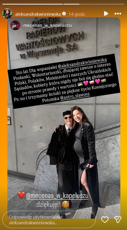 Aleksandra Uznańska-Wiśniewska pochwaliła się brzuszkiem, fot. Instagram