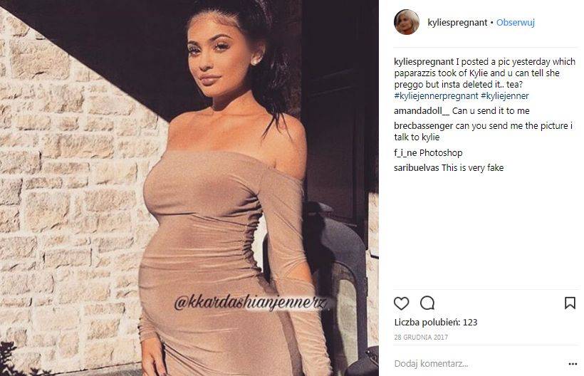 Kylie nie chce pokazać brzucha, więc fani zrobili go SAMI