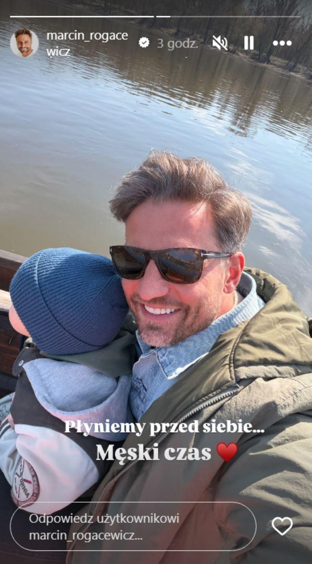 Marcin Rogacewicz z synem/Instagram/marcin_rogacewicz