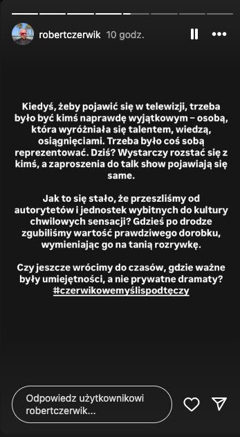 Robert Czerwik, fot. Instagram. 