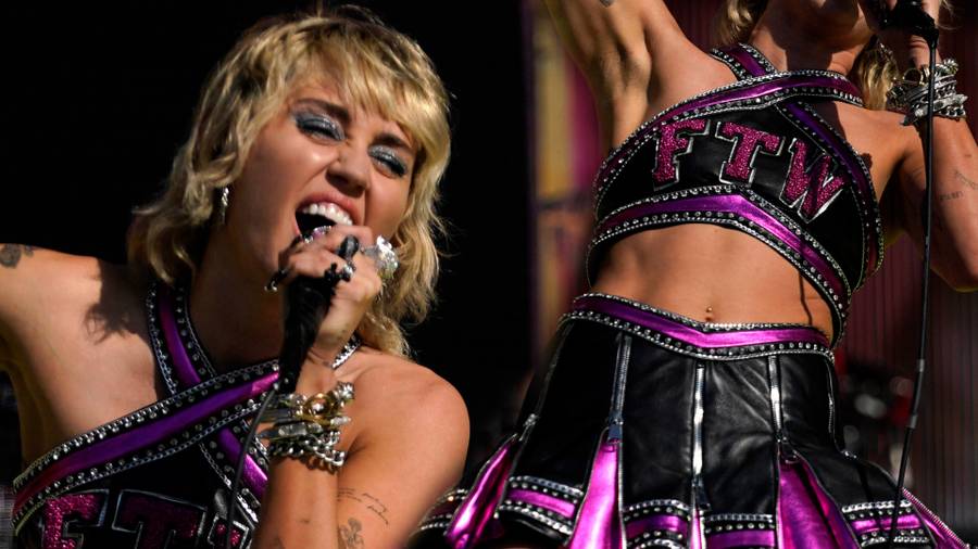 Miley Cyrus rozgrzała scenę przed Super Bowl.