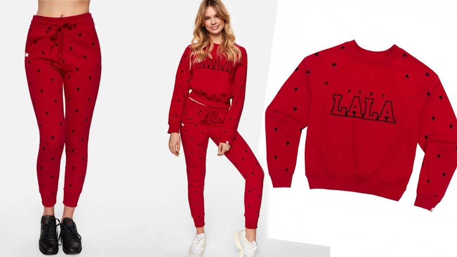 Czerwony dres marki PLNY LALA