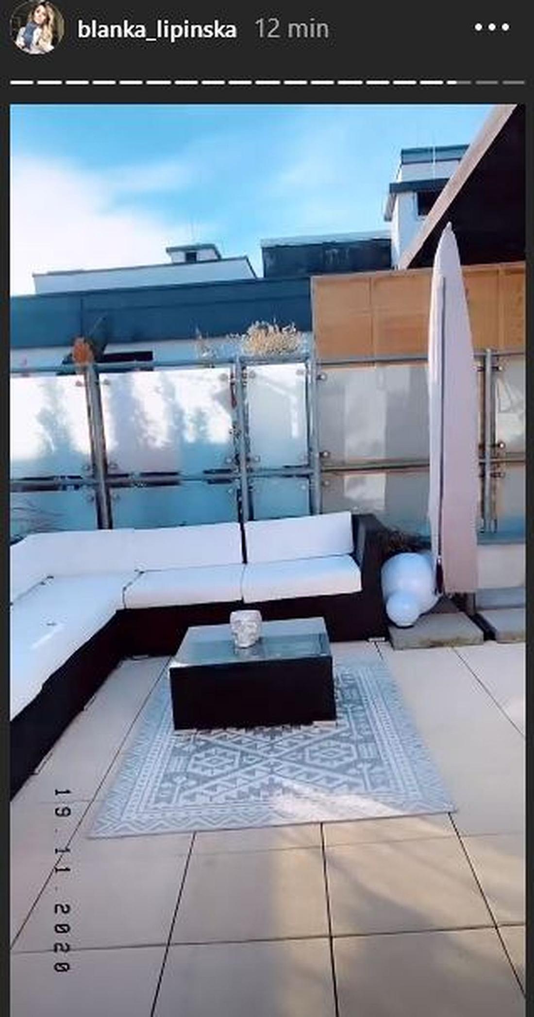 Blanka Lipińska ma duży taras