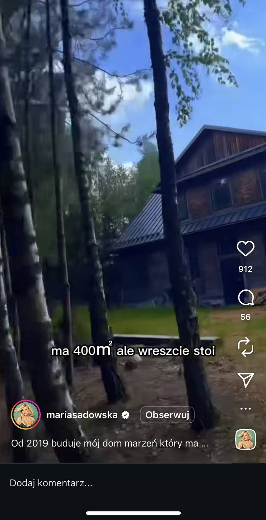 Maria Sadowska z dumą pokazała nową willę! Posiadłość w środku lasu ma ponad 400 m2 (FOTO)