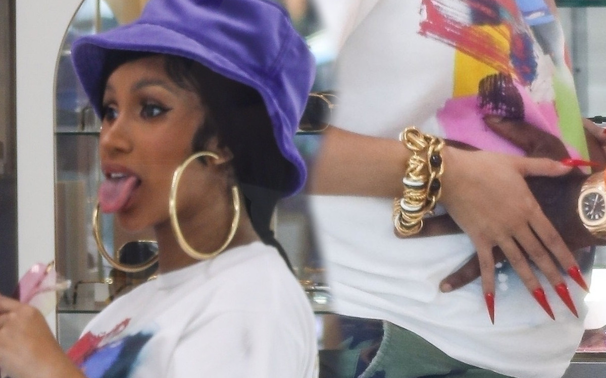 Cardi B i Offset przyłapani na zakupach. Słodko głaskali ciążowy brzuszek