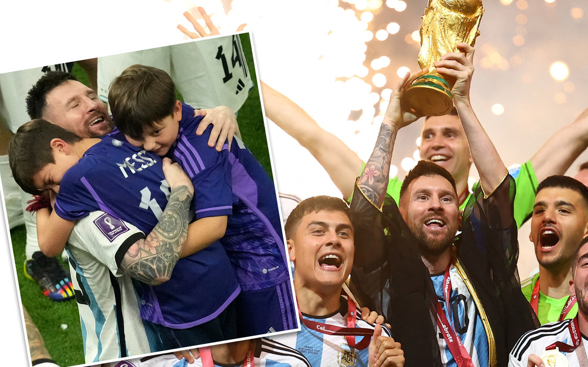 Leo Messi na wzruszających kadrach z żoną i synami po WYGRANIU Mistrzostw Świata (ZDJĘCIA)