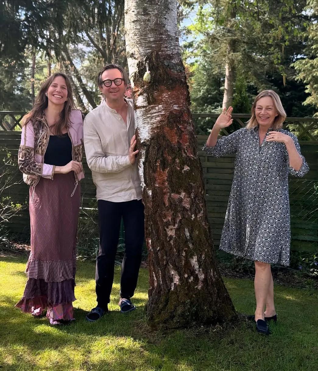 Piotr Cyrwus z córką i żoną fot. Instagram