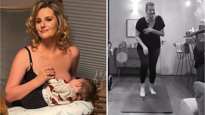 Zosia Zborowska ćwiczy w domu z Lewandowską. Pokazuje, jak wyglądają treningi po ciąży