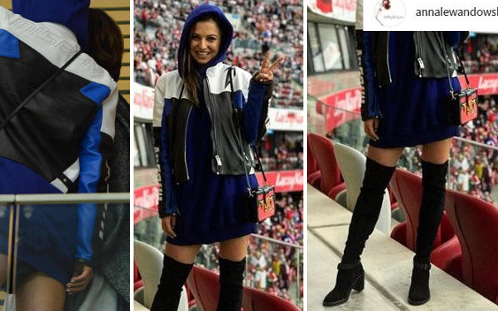 WOW! Seksowna stylizacja Anny Lewandowskiej na meczu z Czarnogórą (ZDJĘCIA)
