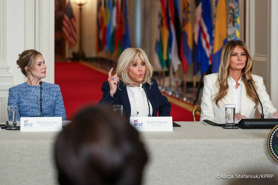 Marta Nawrocka, Brigitte Macron i Melania Trump, fot. Instagram