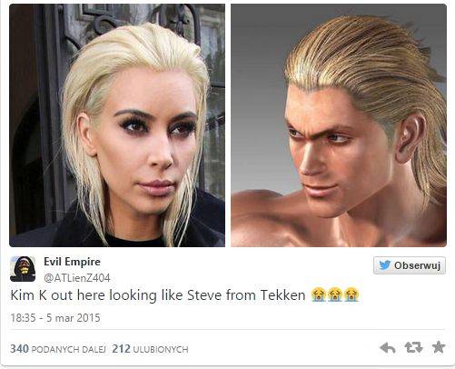 Memy z jasnymi włosami Kim Kardashian