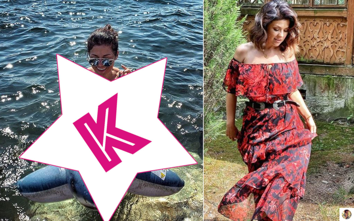 Katarzyna Cichopek w bikini na dmuchanym rekinie. Z całą rodziną wyjechała na Majorkę