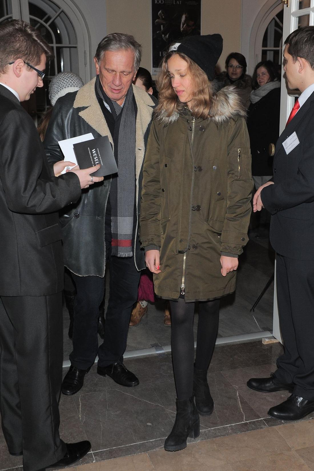 Jan Englert z corką Helenką