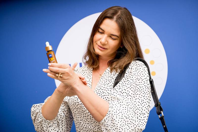 Gwiazdy na evencie NIVEA. Agnieszka Sienkiewicz w groszkach, Hubert Gromadzki z Top Model