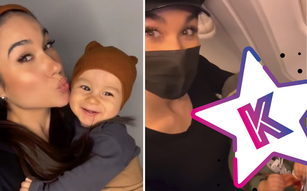 Synek Idy Nowakowskiej robi furorę w SAMOLOCIE! (WIDEO)