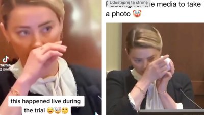 Amber Heard “pozuje” z chusteczką i wciąga kokainę na sali sądowej? [WIDEO]