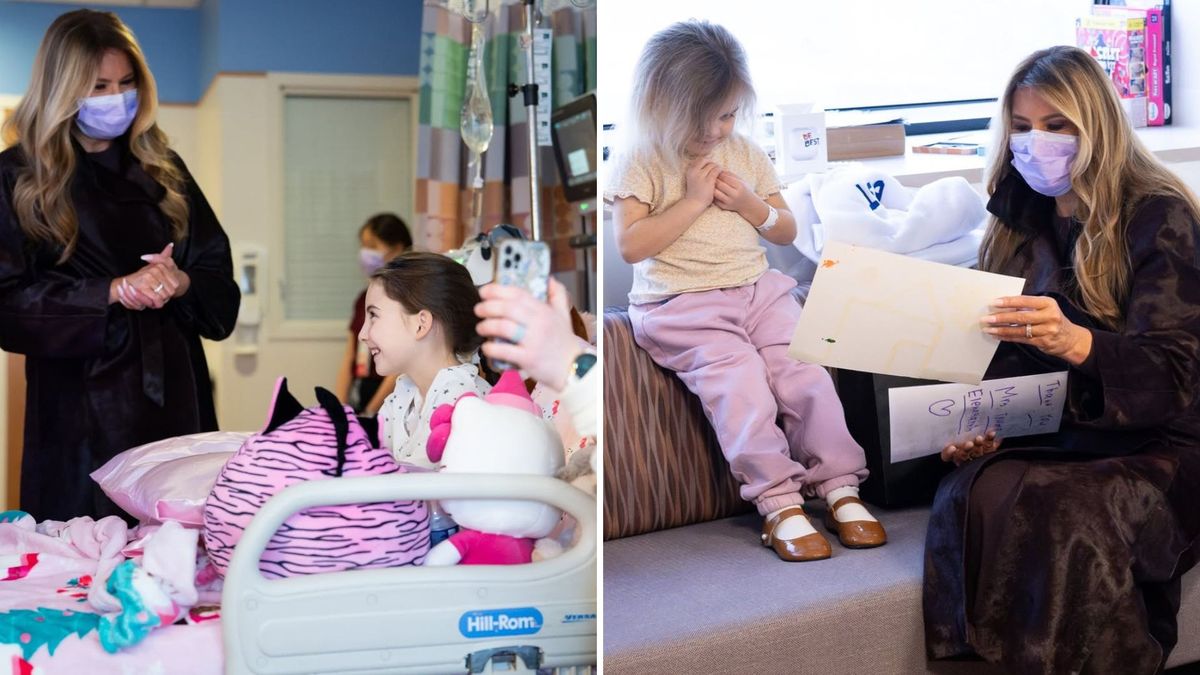 Melania Trump odwiedziła dzieci w szpitalu. O jej płaszczu media będą jeszcze długo pisać. Cudo! Fot. Instagram.