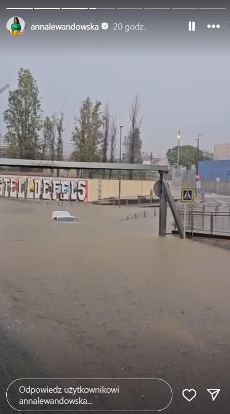 Anna Lewandowska relacjonuje powódź w Hiszpanii.