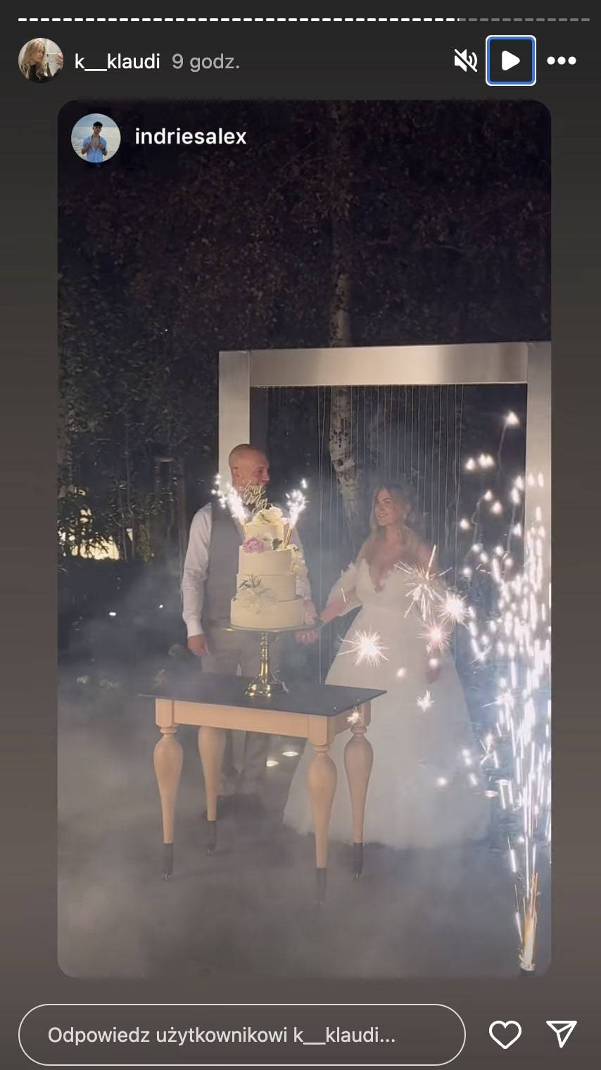 Bajkowy ślub Klaudii i Valentyna z „Rolnik szuka żony”! Fajerwerki, złote akcenty i telefon z życzeniami (FOTO)