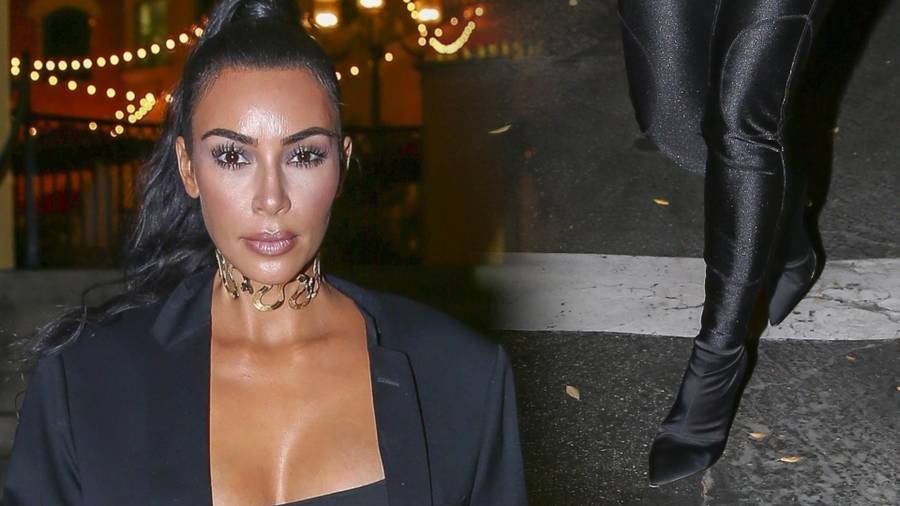 Kim Kardashian wcisnęła się w tak CIASNE spodnie, że wygląda, jakby nie mogła oddychać