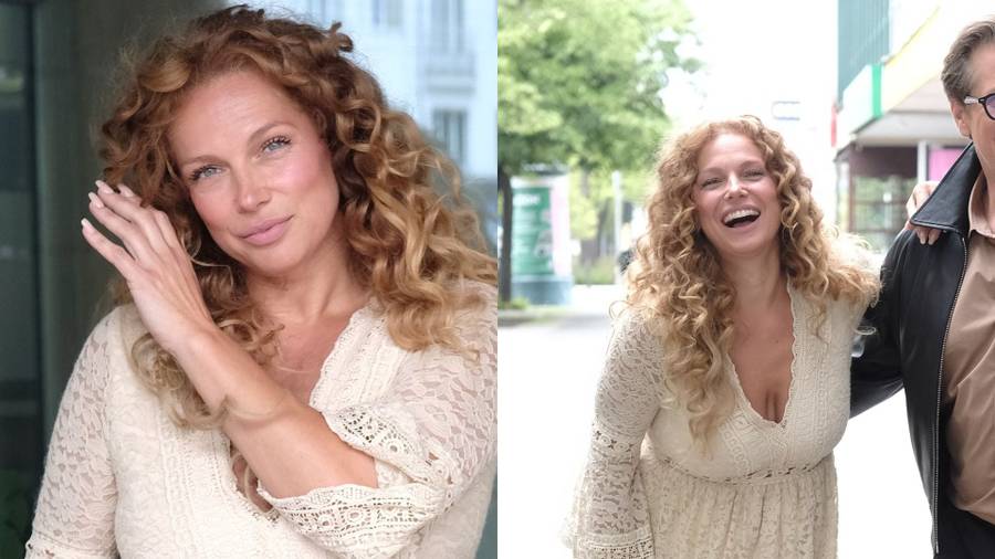 Joanna Liszowska u boku przystojniaka w "Dzień Dobry TVN", fot. KAPiF