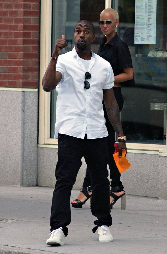 Kanye West w czasach, gdy spotykał się z Amber Rose