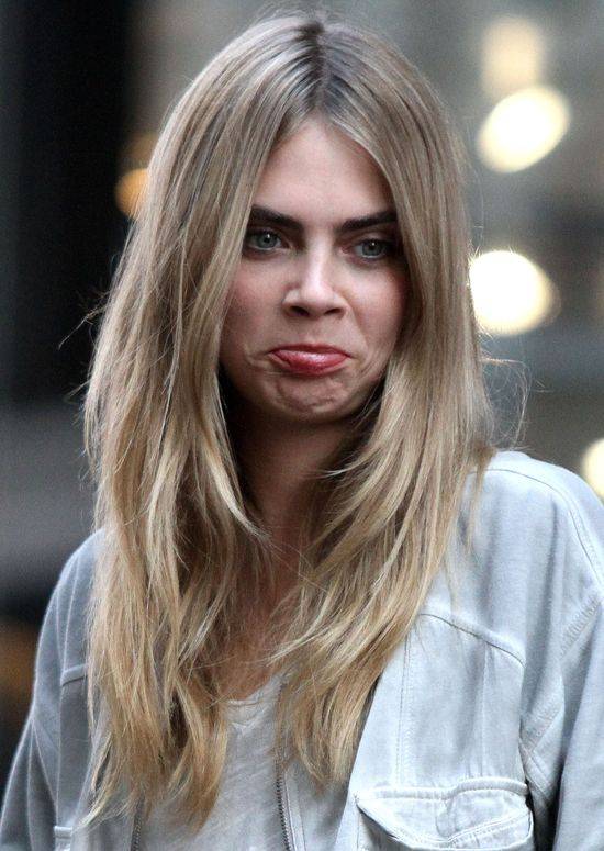 Słodkie minki Cary Delevingne