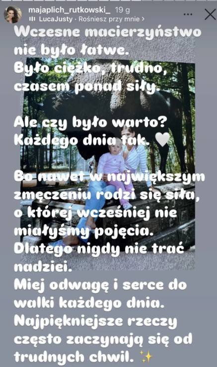 Maja Rutkowski pokazała ciało po ciąży, fot. Instagram