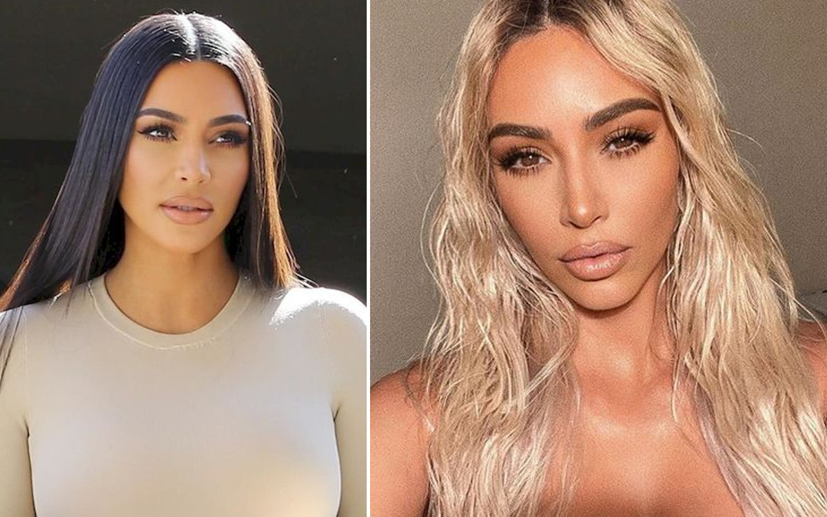 Kim Kardashian jako BLONDYNKA czy BRUNETKA?