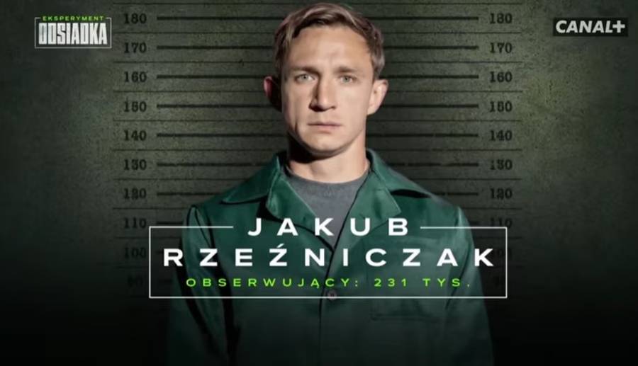 Jakub Rzeźniczak w "Eksperyment: Odsiadka" , fot. Canal +