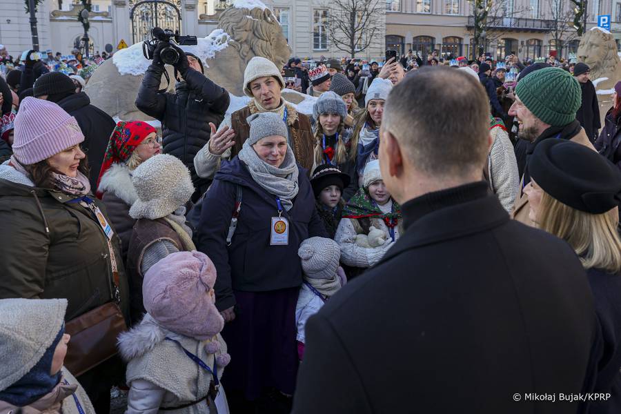 Para prezydencka na orszaku Trzech Króli, fot. KPRP