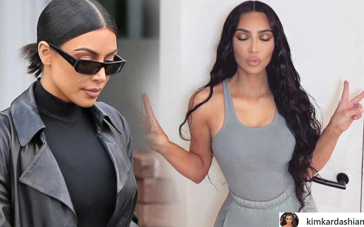 Kim Kardashian przefarbowała włosy na CZERWONO