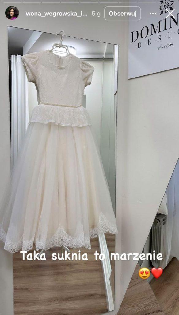 Iwona Węgrowska wspomina komunię córki, fot. Instagram