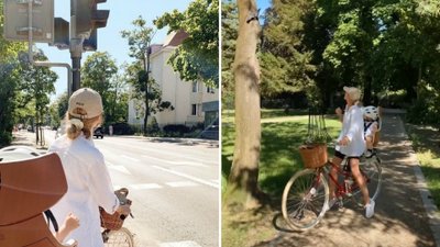 Kasia Tusk na przejażdżce rowerowej z córką. Nie tylko brak kasku ZANIEPOKOIŁ obserwatorów