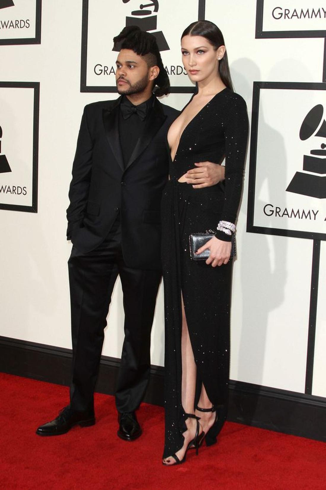 Bella Hadid i The Weeknd na czerwonym dywanie.
