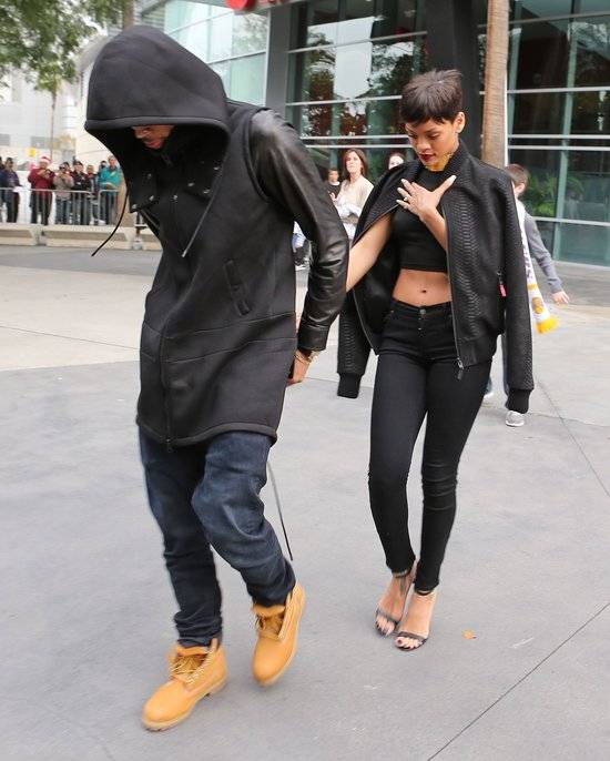 Rihanna i Chris Brown na świątecznym meczu