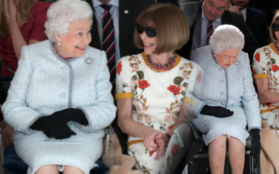 Królowa Elżbieta na ploteczkach z Anną Wintour – London Fashion Week