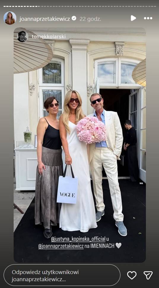Huczne imieniny Joanny Przetakiewicz, fot. Instagram