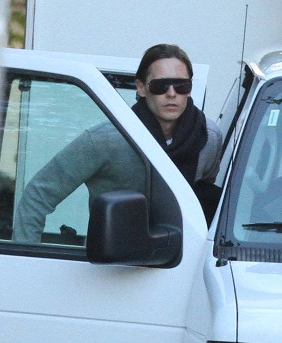 Jared Leto na planie filmu “Dallas Buyers Club”