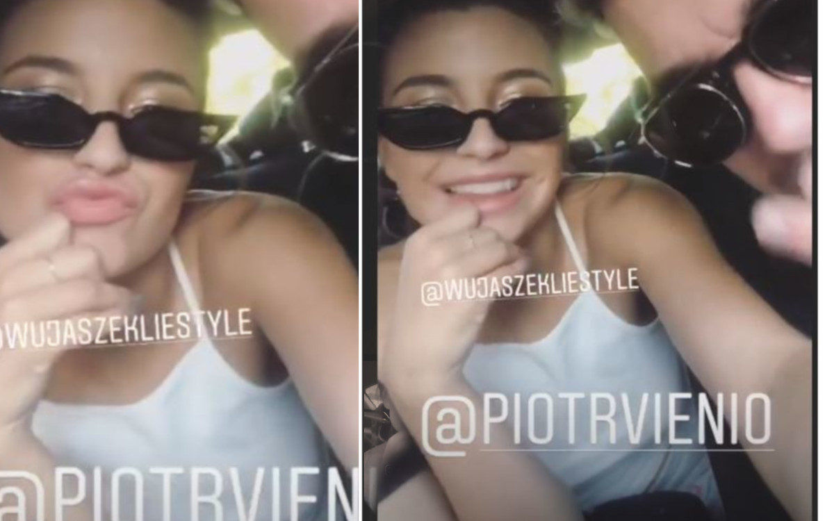 Rozchichotana Julia Wieniawa nie może się powstrzymać w drodze na Openera