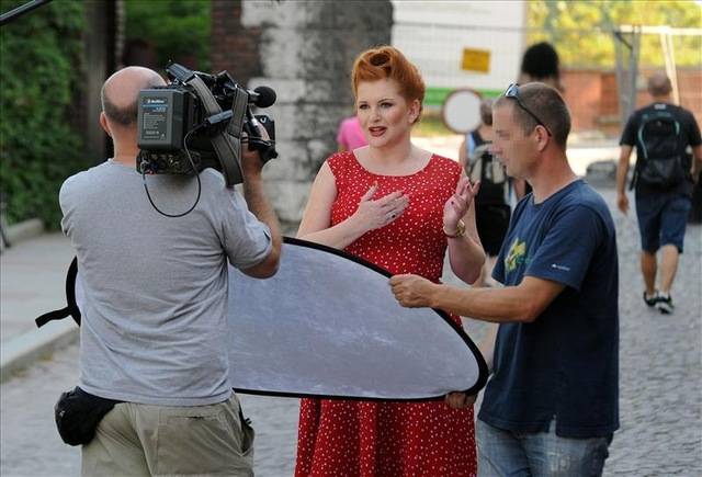 Marta Grycan na planie nowego show