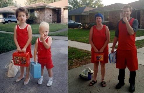 Genialne zdjęcia rodzeństwa odtworzone po latach