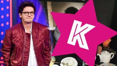 Kuba Wojewódzki z ciężarną Farną na kolacji