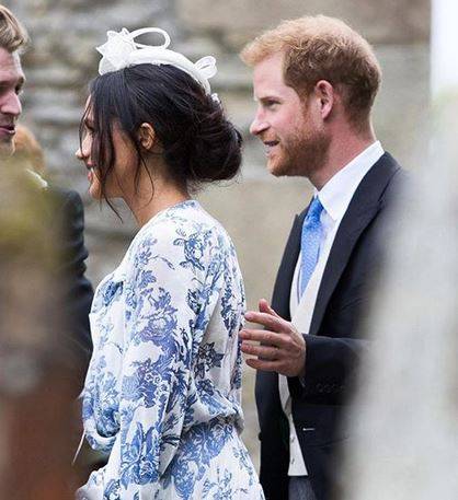 OBŁĘDNA kreacja Meghan Markle na ślubie siostrzenicy księżnej Diany