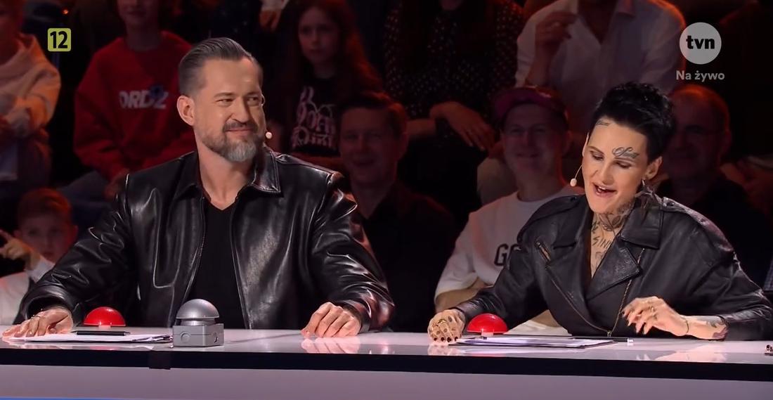 Pocałunek Marcina Prokopa i Agnieszki Chylińskiej w "Mam talent!", fot. Instagram