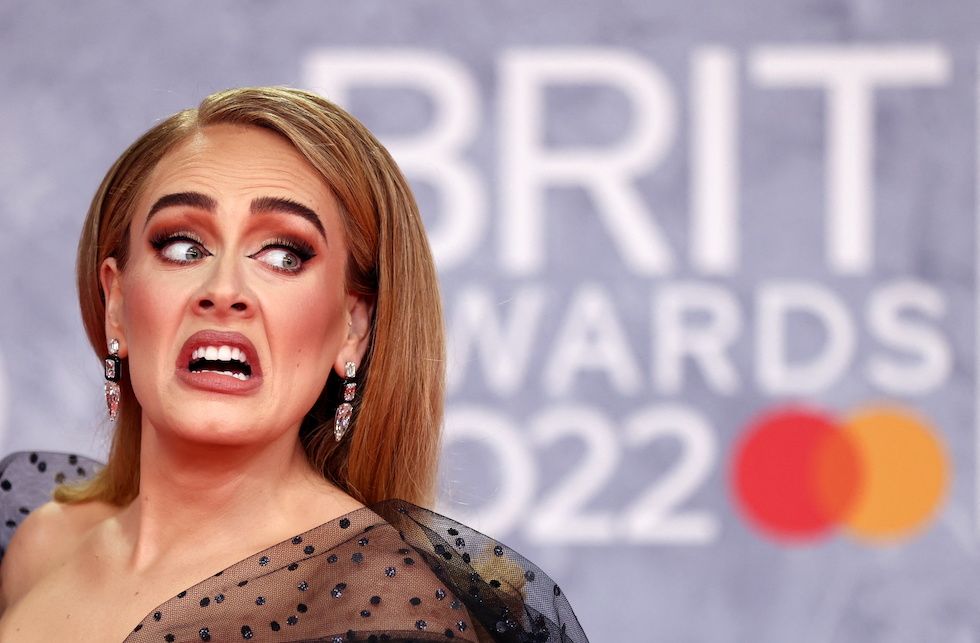 Adele poses as she arrives for the Brit Awards at the O2 Arena in London, Britain, February 8, 2022,Image: 660671544, License: Rights-managed, Restrictions: , Model Release: no, Credit line: TOM NICHOLSON / Reuters / Forum